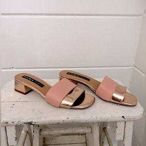 Zara Gold & Pink Slides